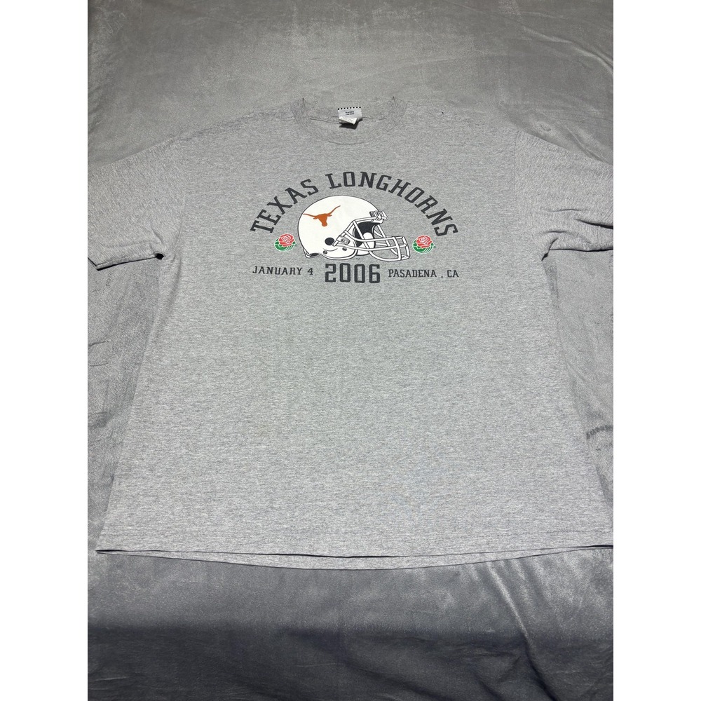 Texas Longhorns Shirt Mens XL Gray NCAA Football Foot Locker 2006 Rose Bowl